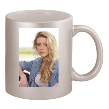 Amber Heard 11oz Metallic Silver Mug