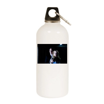 Amber Heard White Water Bottle With Carabiner