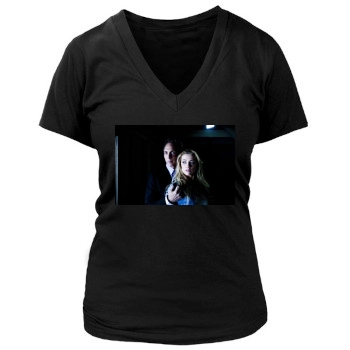 Amber Heard Women's Deep V-Neck TShirt