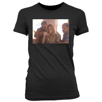 Amber Heard Women's Junior Cut Crewneck T-Shirt