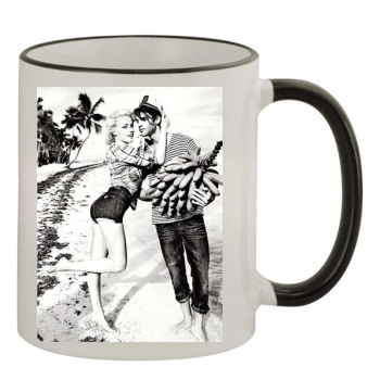 Amber Heard 11oz Colored Rim & Handle Mug