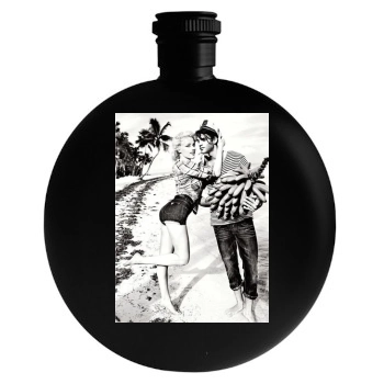 Amber Heard Round Flask