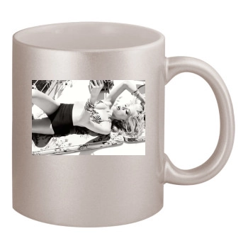 Amber Heard 11oz Metallic Silver Mug