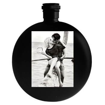 Amber Heard Round Flask