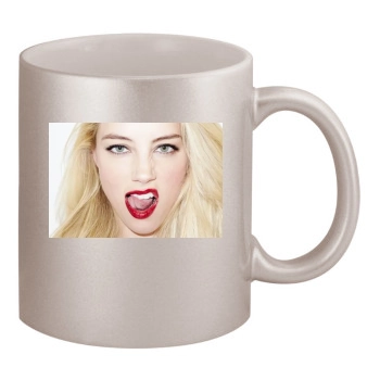 Amber Heard 11oz Metallic Silver Mug