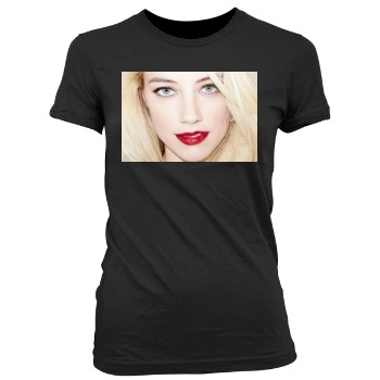 Amber Heard Women's Junior Cut Crewneck T-Shirt