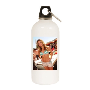 Amber Lancaster White Water Bottle With Carabiner