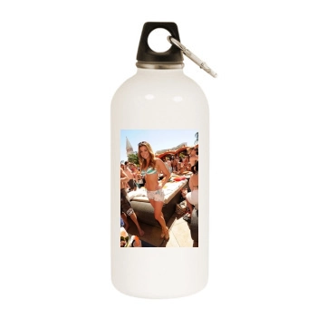 Amber Lancaster White Water Bottle With Carabiner