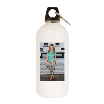 Amber Lancaster White Water Bottle With Carabiner