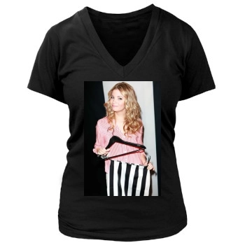 Amber Lancaster Women's Deep V-Neck TShirt