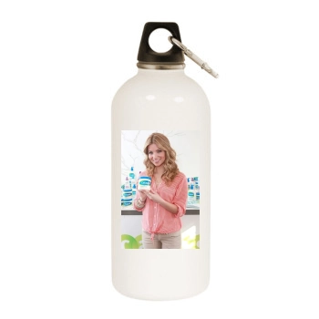 Amber Lancaster White Water Bottle With Carabiner