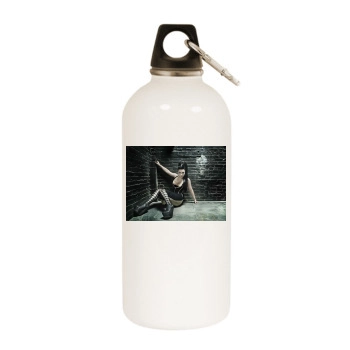 Amy Lee White Water Bottle With Carabiner