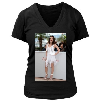 Asia Argento Women's Deep V-Neck TShirt