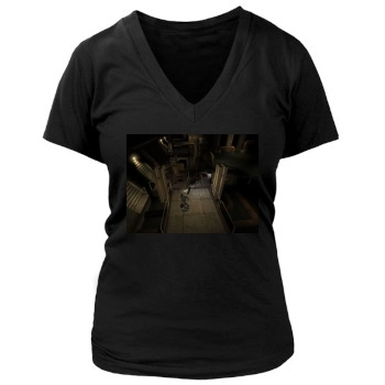 Alien Swarm v Update Women's Deep V-Neck TShirt