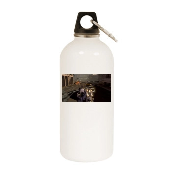 Front Mission Evolved White Water Bottle With Carabiner