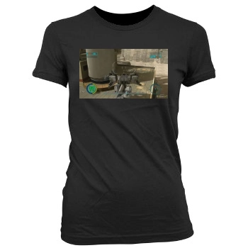 Front Mission Evolved Women's Junior Cut Crewneck T-Shirt