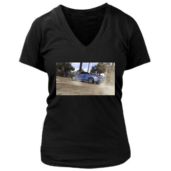 Test Drive Unlimited Women's Deep V-Neck TShirt