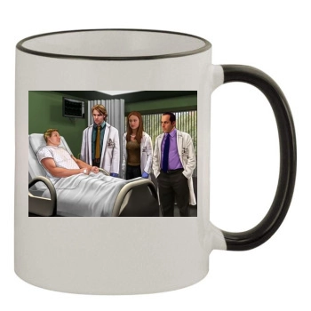 House M.D 11oz Colored Rim & Handle Mug