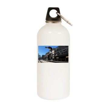 Skate 3 White Water Bottle With Carabiner