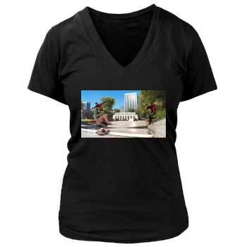 Skate 3 Women's Deep V-Neck TShirt