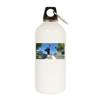 Skate 3 White Water Bottle With Carabiner