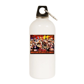 TNA Impact Cross The Line White Water Bottle With Carabiner