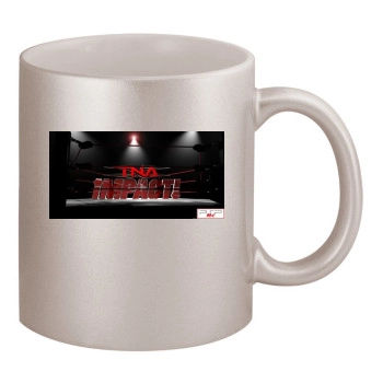 TNA Impact Cross The Line 11oz Metallic Silver Mug