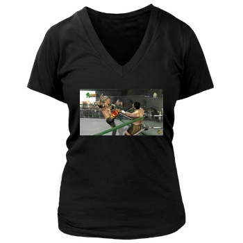 TNA Impact Cross The Line Women's Deep V-Neck TShirt