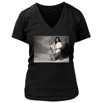 Minnie Driver Women's Deep V-Neck TShirt