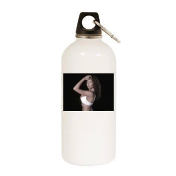 Minnie Driver White Water Bottle With Carabiner