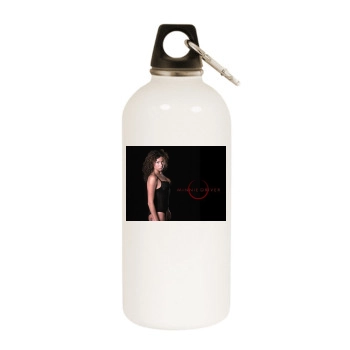 Minnie Driver White Water Bottle With Carabiner