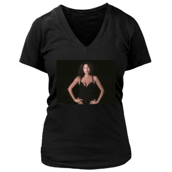 Minnie Driver Women's Deep V-Neck TShirt