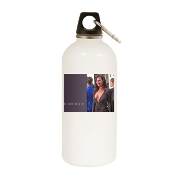 Minnie Driver White Water Bottle With Carabiner