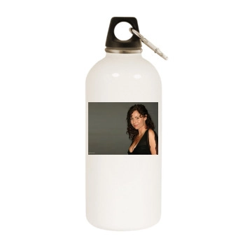 Minnie Driver White Water Bottle With Carabiner