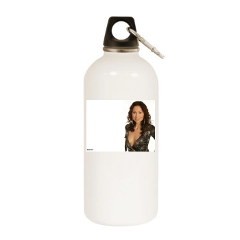 Minnie Driver White Water Bottle With Carabiner