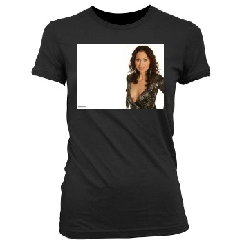 Minnie Driver Women's Junior Cut Crewneck T-Shirt