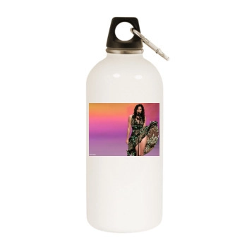 Minnie Driver White Water Bottle With Carabiner