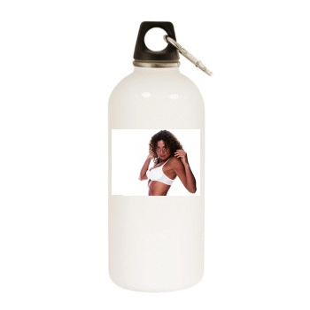 Minnie Driver White Water Bottle With Carabiner