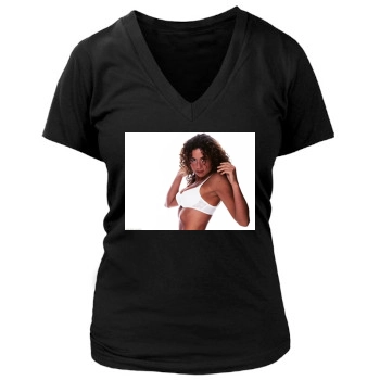 Minnie Driver Women's Deep V-Neck TShirt