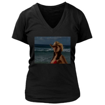 Amanda Righetti Women's Deep V-Neck TShirt