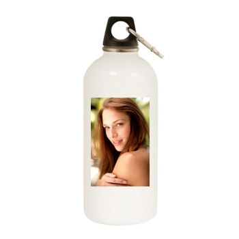 Amanda Righetti White Water Bottle With Carabiner