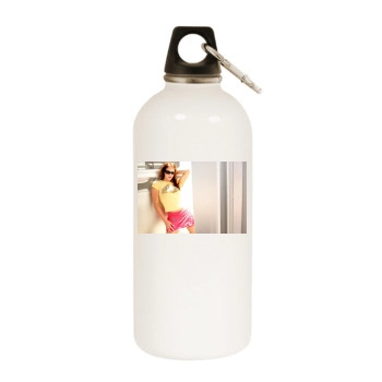 Amanda Righetti White Water Bottle With Carabiner