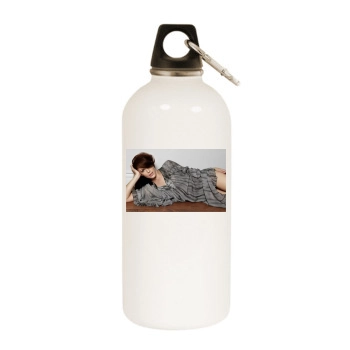 Amanda Righetti White Water Bottle With Carabiner