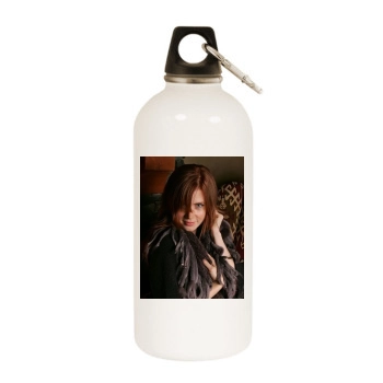 Amy Adams White Water Bottle With Carabiner