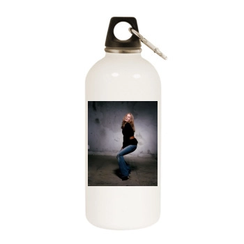 Amy Adams White Water Bottle With Carabiner