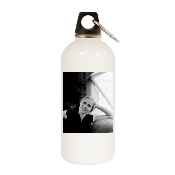 Amy Adams White Water Bottle With Carabiner