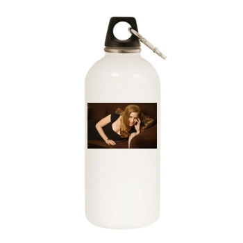 Amy Adams White Water Bottle With Carabiner