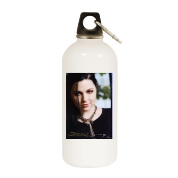 Amy Lee White Water Bottle With Carabiner