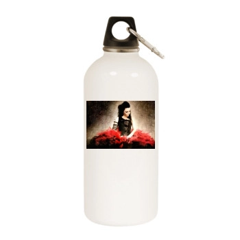 Amy Lee White Water Bottle With Carabiner