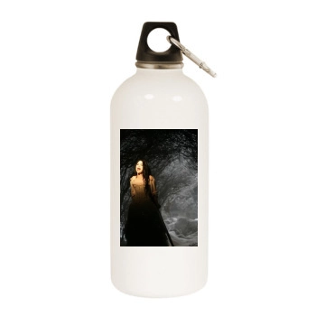 Amy Lee White Water Bottle With Carabiner